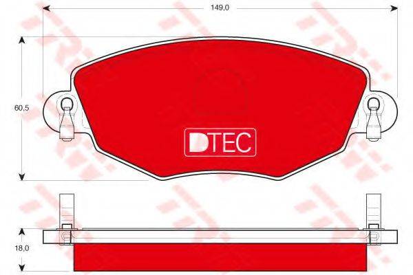 TRW GDB1434DTE Комплект гальмівних колодок, дискове гальмо