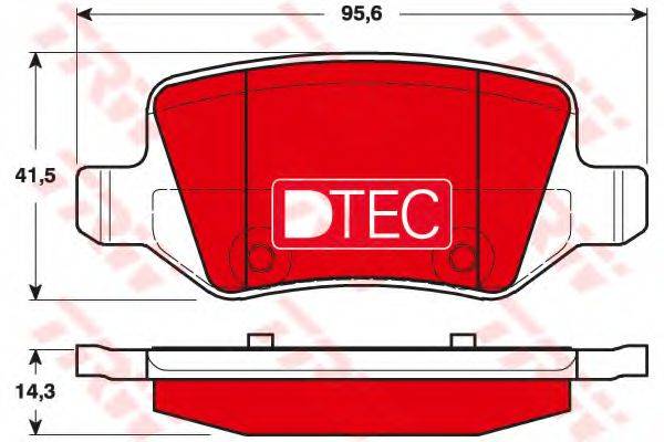 TRW GDB1481DTE Комплект гальмівних колодок, дискове гальмо