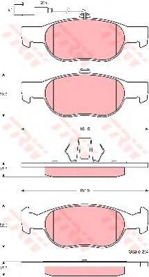 TRW GDB1564 Комплект гальмівних колодок, дискове гальмо