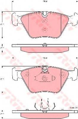 TRW GDB1577 Комплект гальмівних колодок, дискове гальмо