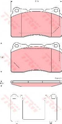 TRW GDB1608 Комплект гальмівних колодок, дискове гальмо