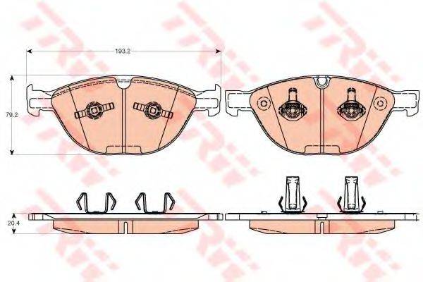 TRW GDB2026 Комплект гальмівних колодок, дискове гальмо