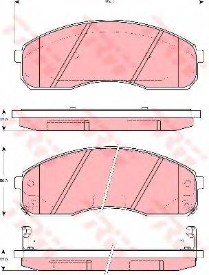 TRW GDB3301 Комплект гальмівних колодок, дискове гальмо