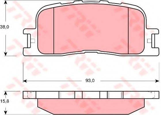 TRW GDB3374 Комплект гальмівних колодок, дискове гальмо