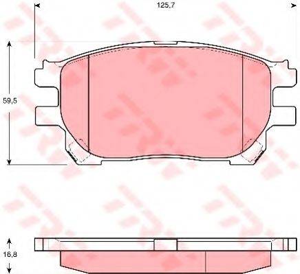 TRW GDB3414 Комплект гальмівних колодок, дискове гальмо