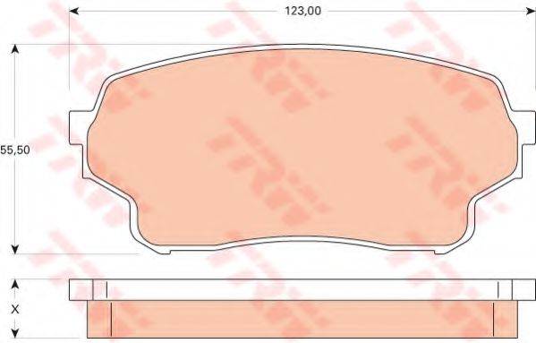 TRW GDB3490 Комплект гальмівних колодок, дискове гальмо