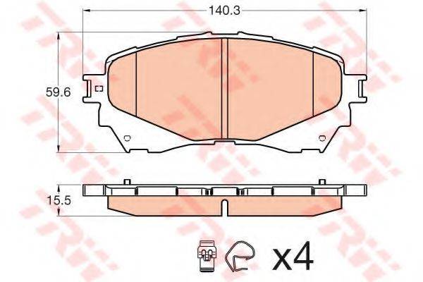 TRW GDB3580 Комплект гальмівних колодок, дискове гальмо