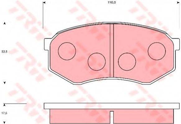 TRW GDB7095 Комплект гальмівних колодок, дискове гальмо