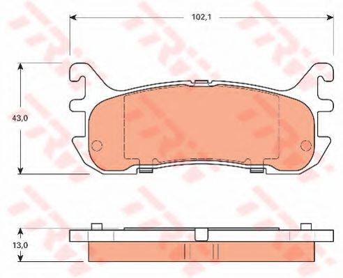 TRW GDB7594 Комплект гальмівних колодок, дискове гальмо