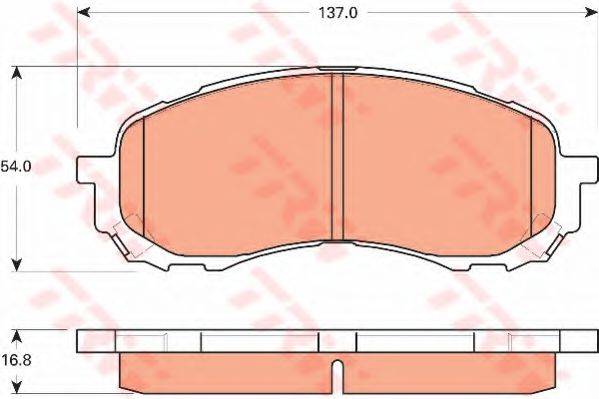 TRW GDB7682 Комплект гальмівних колодок, дискове гальмо