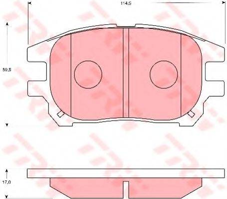 TRW GDB7684 Комплект гальмівних колодок, дискове гальмо