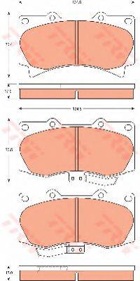 TRW GDB7724 Комплект гальмівних колодок, дискове гальмо