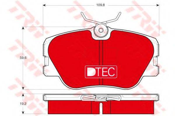 TRW GDB818DTE Комплект гальмівних колодок, дискове гальмо