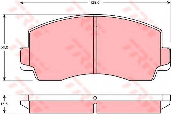 TRW GDB828 Комплект гальмівних колодок, дискове гальмо