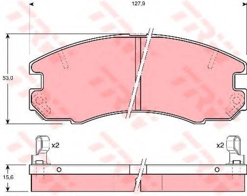 TRW GDB868 Комплект гальмівних колодок, дискове гальмо