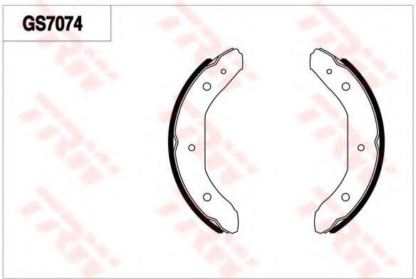 TRW GS7074 Комплект гальмівних колодок