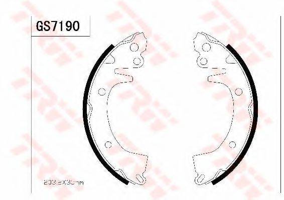 TRW GS7190 Комплект гальмівних колодок