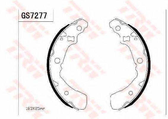 TRW GS7277 Комплект гальмівних колодок