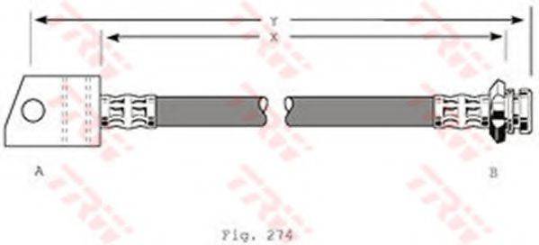 TRW PHA348 Гальмівний шланг