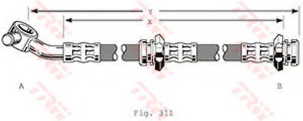 TRW PHD209 Гальмівний шланг