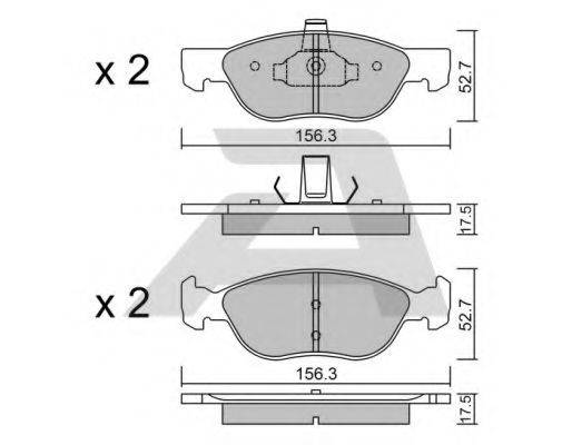 AISIN BPFI1004 Комплект гальмівних колодок, дискове гальмо