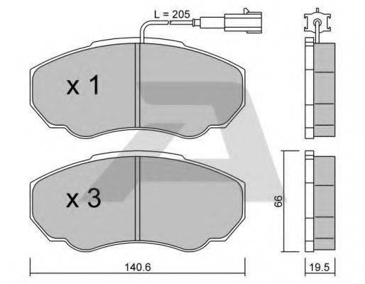 AISIN BPFI1010 Комплект гальмівних колодок, дискове гальмо