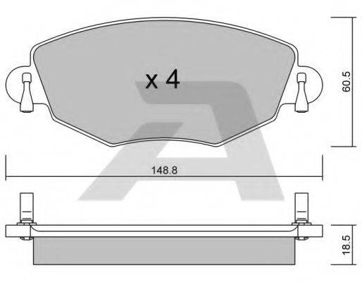 AISIN BPFO1005 Комплект гальмівних колодок, дискове гальмо