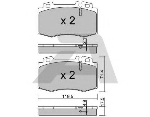 AISIN BPMB1006 Комплект гальмівних колодок, дискове гальмо