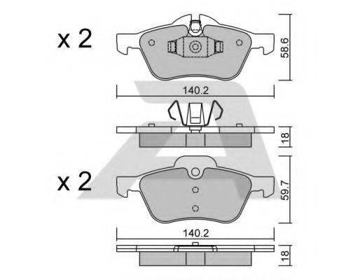 AISIN BPMB1010 Комплект гальмівних колодок, дискове гальмо