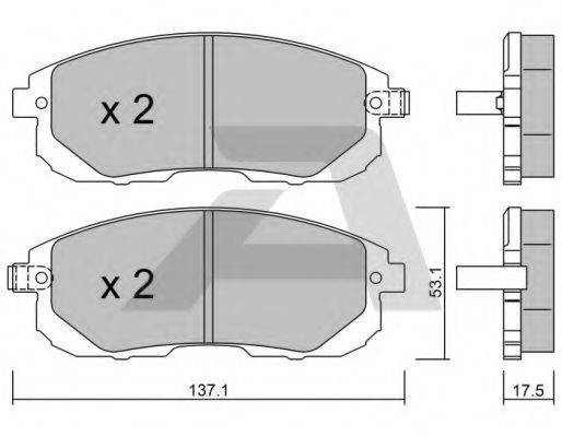 AISIN BPNI1005 Комплект гальмівних колодок, дискове гальмо