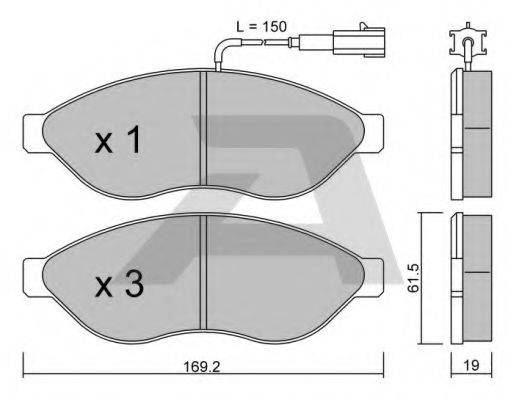 AISIN BPPE1002 Комплект гальмівних колодок, дискове гальмо