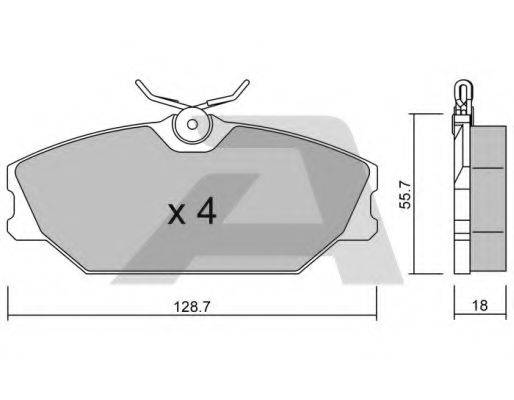 AISIN BPRE1013 Комплект гальмівних колодок, дискове гальмо