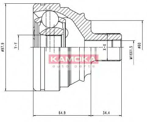 KAMOKA 6426 Шарнірний комплект, приводний вал