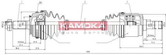 KAMOKA HO1138917A Приводний вал