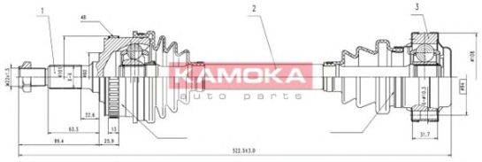 KAMOKA ME1138905A Приводний вал