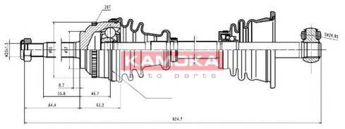 KAMOKA RN1138913A Приводний вал