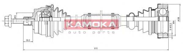 KAMOKA VW1138930 Приводний вал