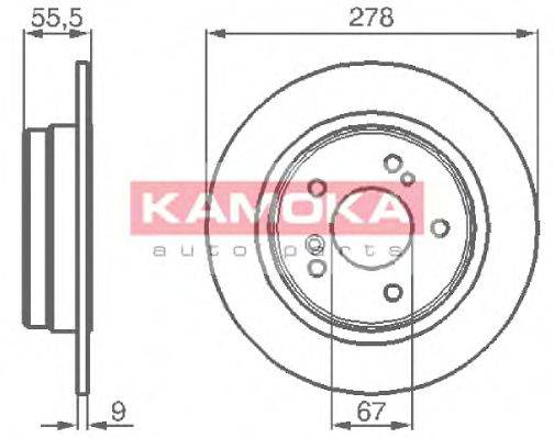 KAMOKA 1031638 гальмівний диск