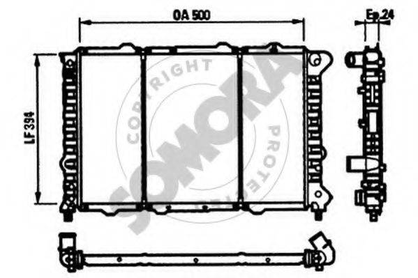 SOMORA 011242 Радіатор, охолодження двигуна