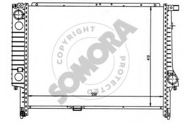 SOMORA 040345 Радіатор, охолодження двигуна