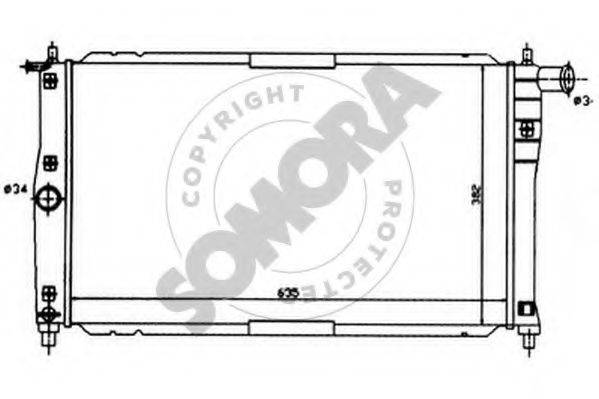 SOMORA 061040 Радіатор, охолодження двигуна