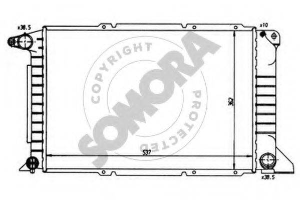 SOMORA 094342 Радіатор, охолодження двигуна