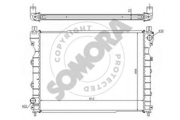 SOMORA 150140A Радіатор, охолодження двигуна