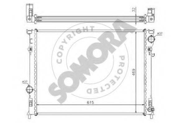 SOMORA 171040 Радіатор, охолодження двигуна
