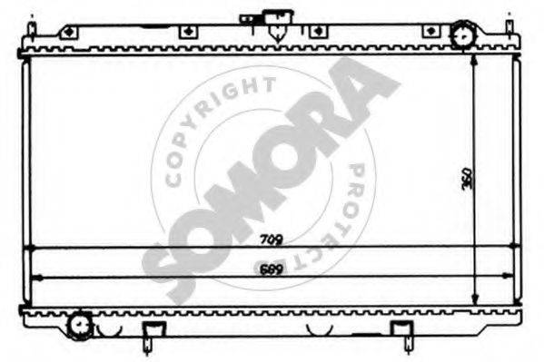 SOMORA 192342 Радіатор, охолодження двигуна
