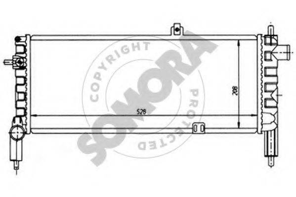 SOMORA 212142 Радіатор, охолодження двигуна