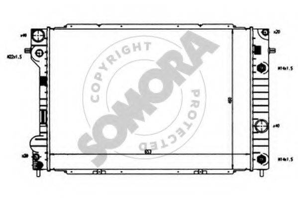 SOMORA 213242 Радіатор, охолодження двигуна