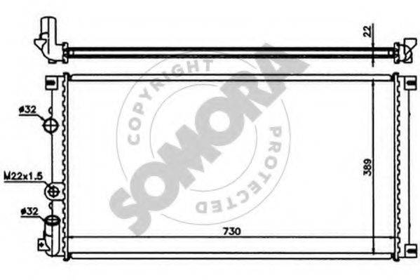 SOMORA 245541 Радіатор, охолодження двигуна