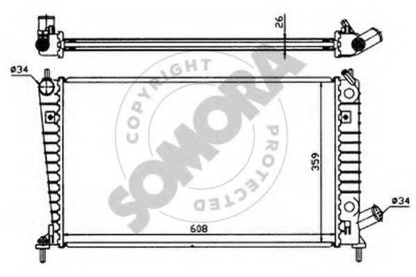 SOMORA 272140 Радіатор, охолодження двигуна