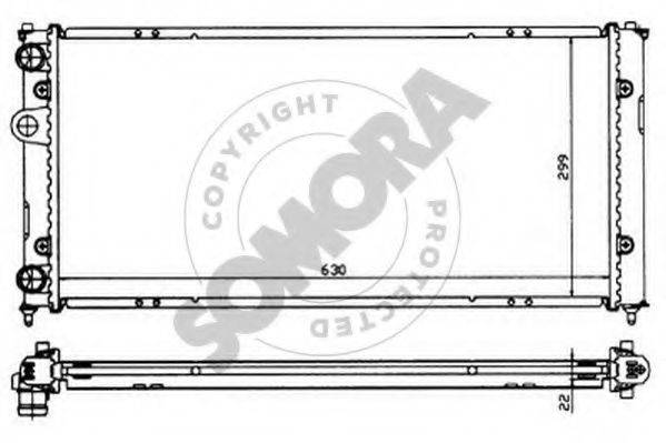 SOMORA 280243 Радіатор, охолодження двигуна